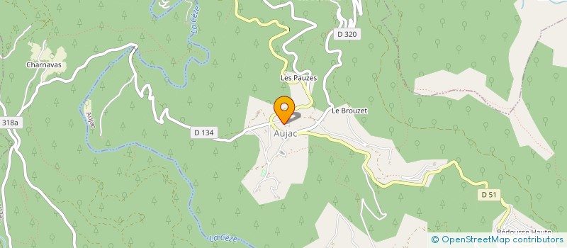 localisation de l'entreprise LES AMIS DU CHATEAU DE BRISIS  AUJAC