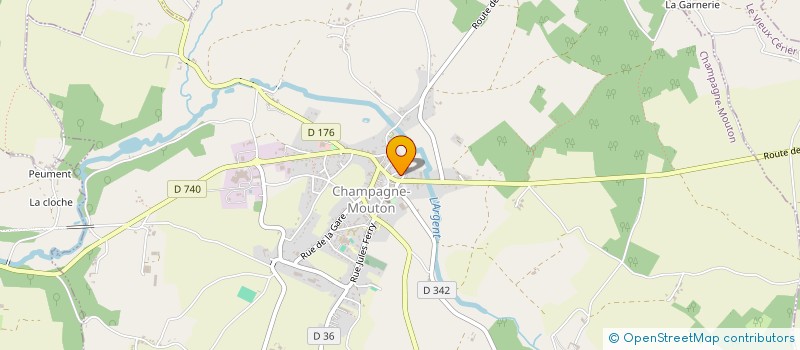 localisation de l'entreprise LES AMIS DU CHATEAU DE CHAMPAGNE-MOUTON à CHAMPAGNE-MOUTON
