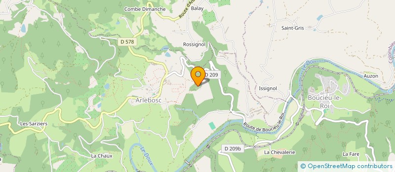 localisation de l'entreprise LES AMIS DU CHATEAU DE CHAZOTTE  ARLEBOSC