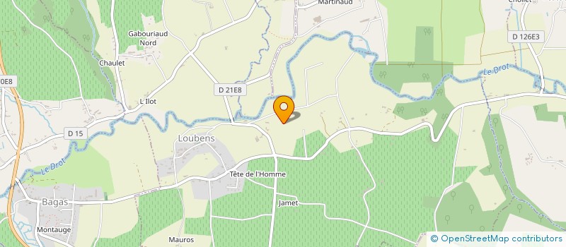 localisation de l'entreprise LES AMIS DU CHATEAU DE GERES à LOUBENS