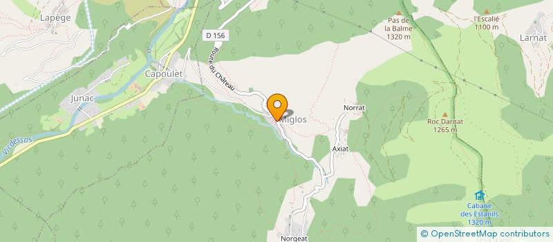localisation de l'entreprise LES AMIS DU CHATEAU DE MIGLOS à MIGLOS