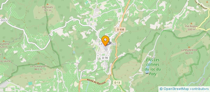 localisation de l'entreprise LES AMIS DU CHATEAU DU BARROUX  LE BARROUX