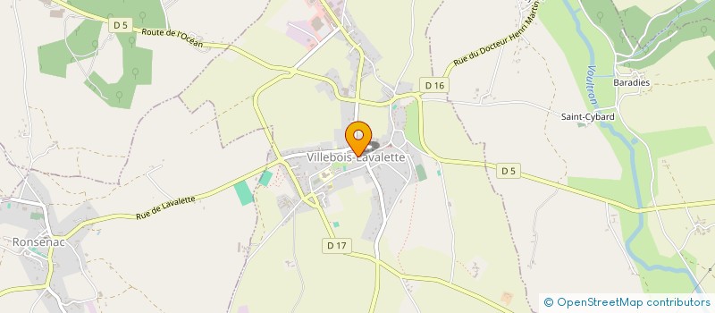 localisation de l'entreprise LES AMIS DU CHATEAU ET DU PATRIMOINE DE VILLEBOIS LAVALETTE à VILLEBOIS-LAVALETTE