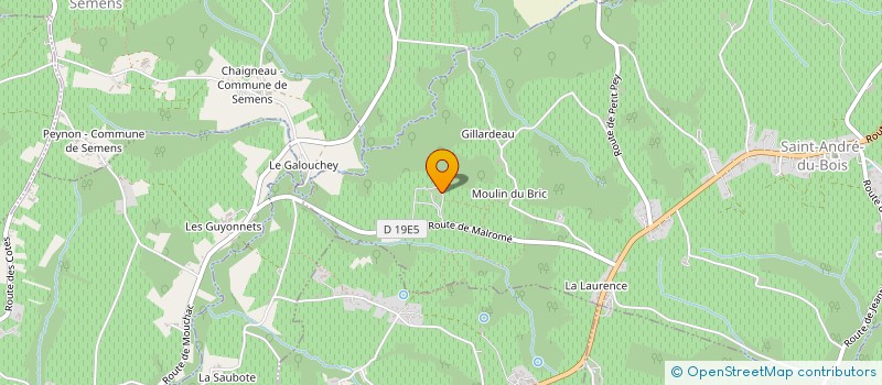 localisation de l'entreprise LES AMIS DU CHATEAU MALROME  SAINT-ANDRE-DU-BOIS