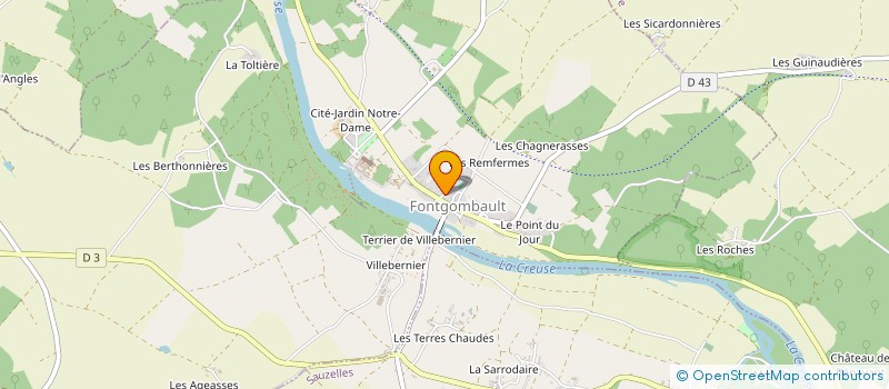 localisation de l'entreprise LES AMIS DU CHATELET à FONTGOMBAULT