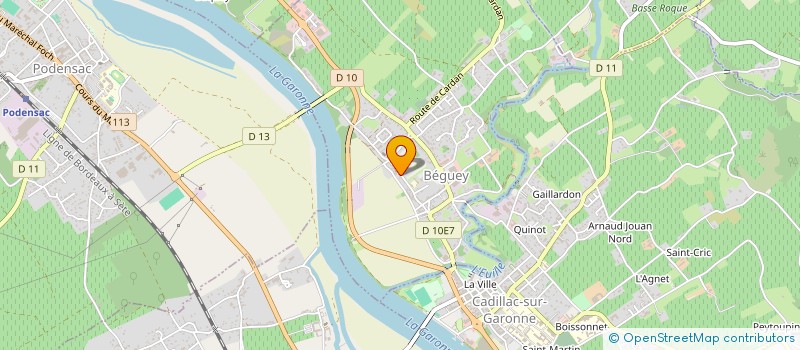 localisation de l'entreprise LES AMIS DU CIMETIERE DES OUBLIES DE CADILLAC SUR GARONNE  BEGUEY
