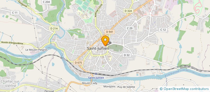 localisation de l'entreprise LES AMIS DU CINE BOURSE à SAINT-JUNIEN