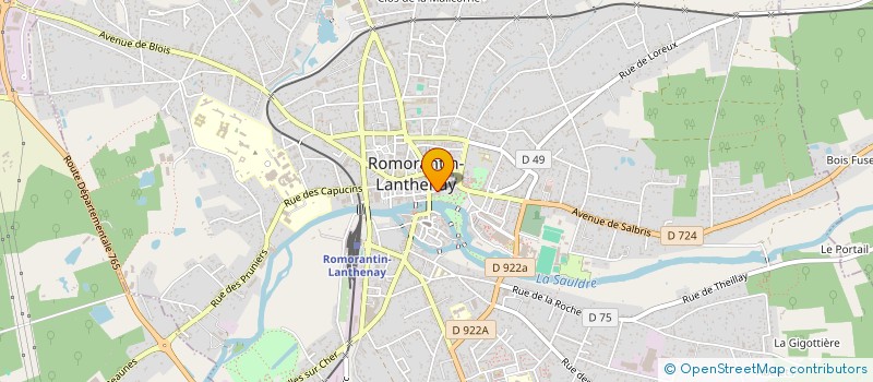 localisation de l'entreprise LES AMIS DU CINEMA à ROMORANTIN-LANTHENAY