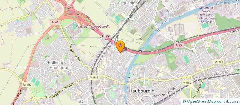 localisation de l'entreprise LES AMIS DU CIRQUE  HAUBOURDIN