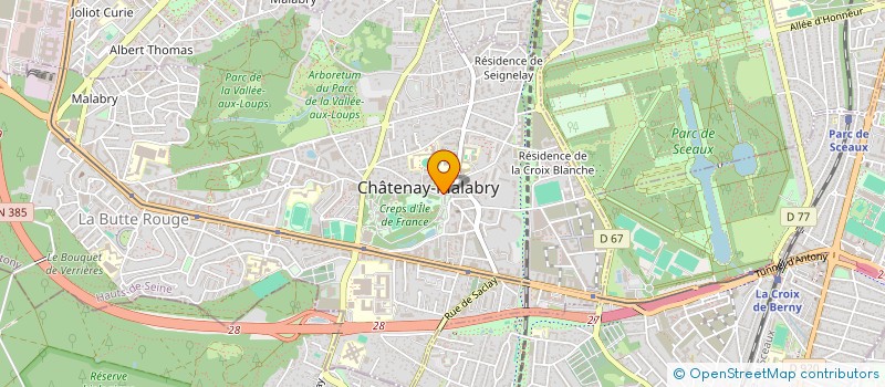 localisation de l'entreprise LES AMIS DU CREPS-SECTION ESCRIME à CHATENAY-MALABRY