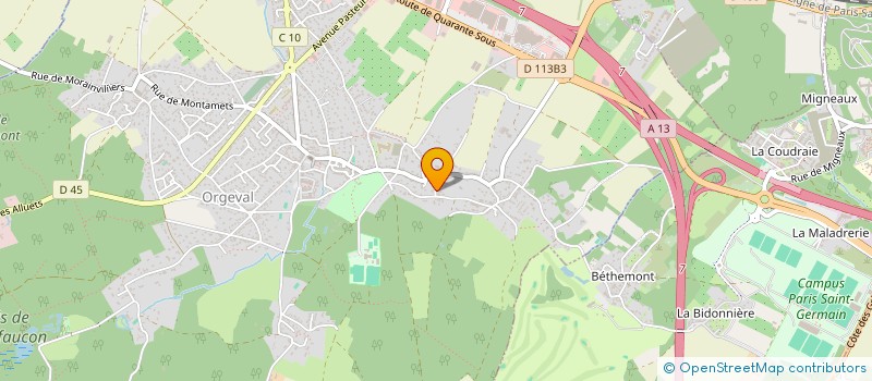 localisation de l'entreprise LES AMIS DU DOMAINE DE LA BRUNETTERIE à ORGEVAL