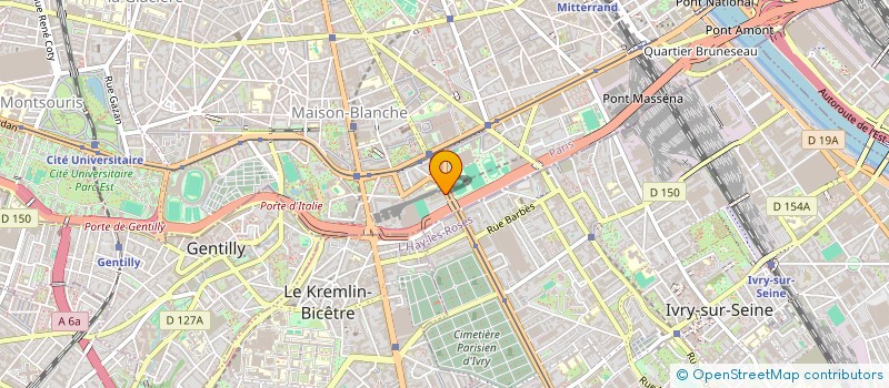 localisation de l'entreprise LES AMIS DU F.C. GOBELINS  PARIS