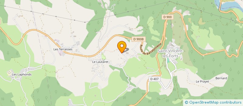 localisation de l'entreprise LES AMIS DU FORT ST VINCENT à UBAYE-SERRE-PONCON
