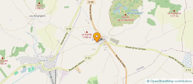 localisation de l'entreprise LES AMIS DU FOUR DES TEMPLIERS  LANDOS