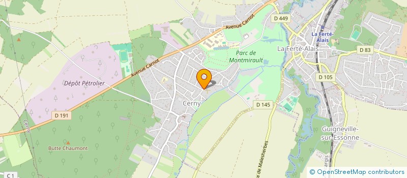 localisation de l'entreprise LES AMIS DU FOYER DEGOMMIER à CERNY