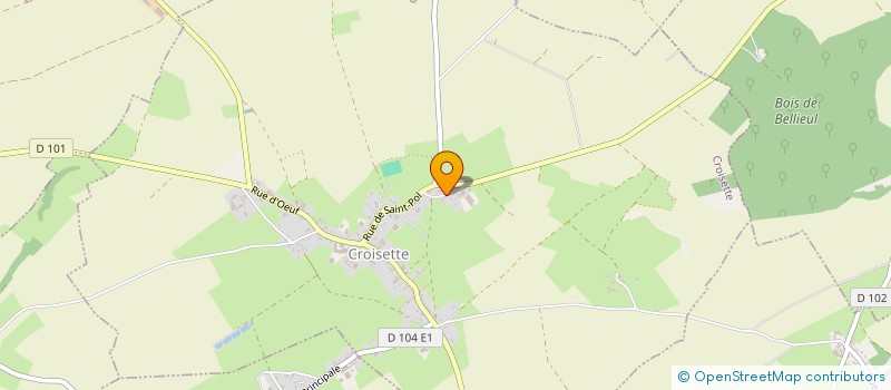 localisation de l'entreprise LES AMIS DU GENERAL DE GAULLE DE SAINT POL SUR TERNOISE ET ENVIRONS  CROISETTE