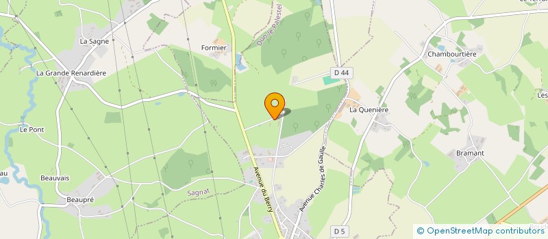 localisation de l'entreprise LES AMIS DU HARAS DE LA CHATAIGNIERE à DUN-LE-PALESTEL