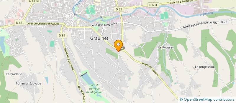 localisation de l'entreprise LES AMIS DU HASARD à GRAULHET