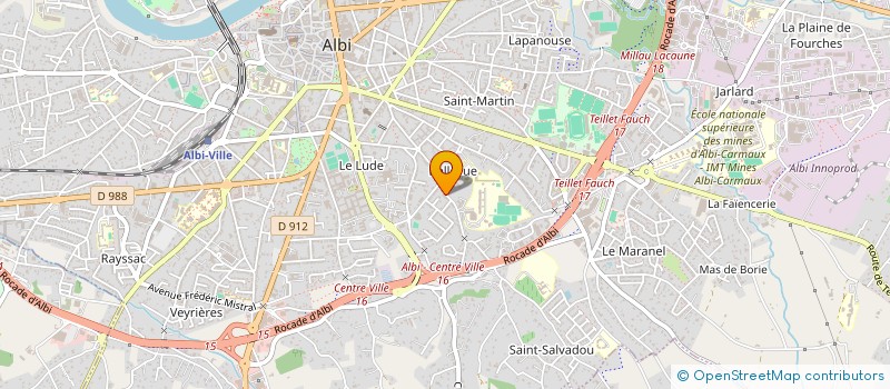 localisation de l'entreprise LES AMIS DU JOUR D'EUF à ALBI