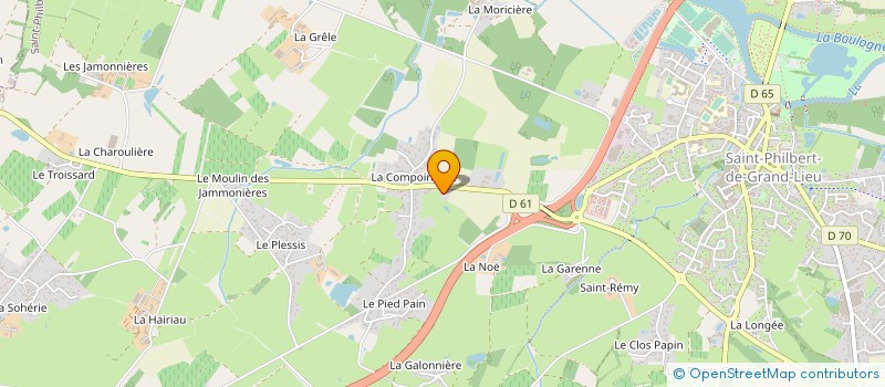 localisation de l'entreprise LES AMIS DU LAC DE GRAND-LIEU ET SES MARAIS  SAINT-PHILBERT-DE-GRAND-LIEU