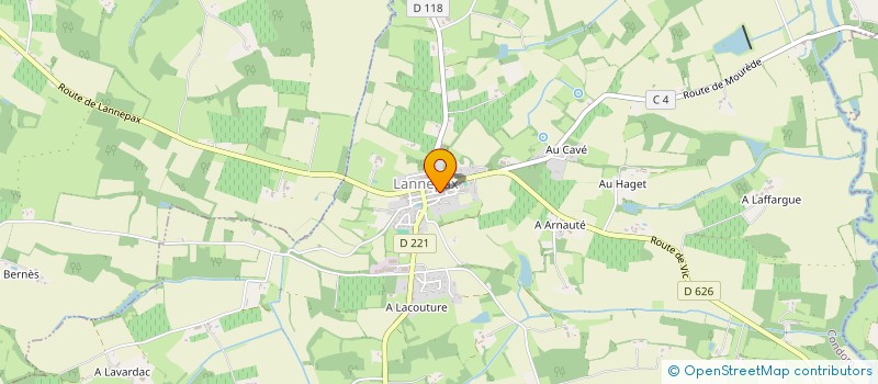 localisation de l'entreprise LES AMIS DU LIVRE  LANNEPAX