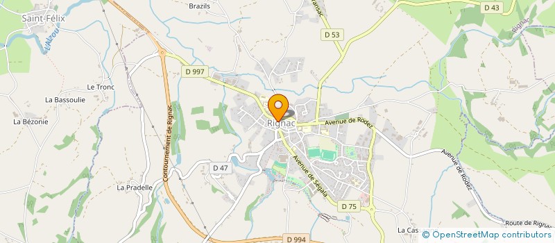 localisation de l'entreprise LES AMIS DU MAQUIS DU GUESCLIN, HISTOIRE ET MEMOIRE  RIGNAC