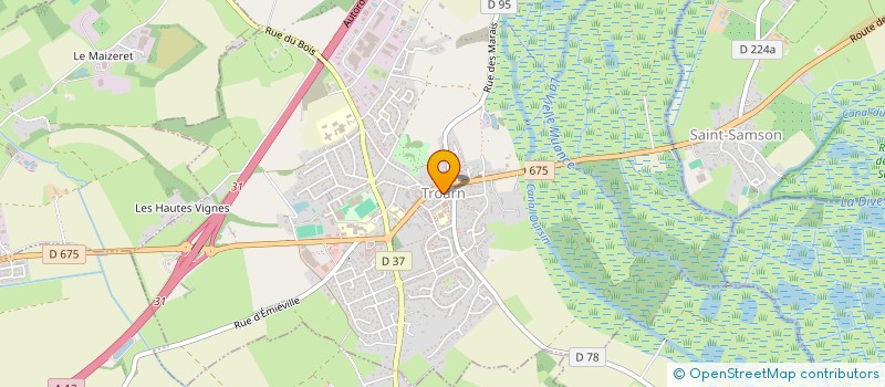 localisation de l'entreprise LES AMIS DU MARAIS DE LA DIVES  TROARN