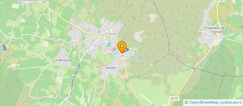 localisation de l'entreprise LES AMIS DU MARCHE DE CLARET  CLARET