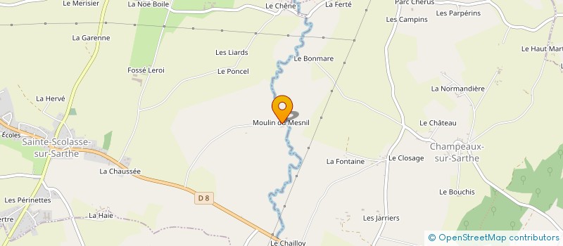 localisation de l'entreprise LES AMIS DU MESNIL à SAINTE-SCOLASSE-SUR-SARTHE
