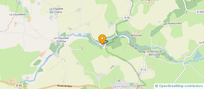 localisation de l'entreprise LES AMIS DU MOULIN DE LA FENDERIE  VIMARTIN-SUR-ORTHE