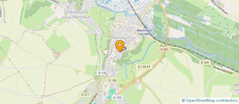 localisation de l'entreprise LES AMIS DU MUSEE  MONTREUIL-SUR-MER