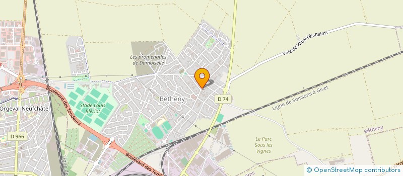 localisation de l'entreprise LES AMIS DU MUSEE DE L'AERONAUTIQUE LOCALE DE BETHENY  BETHENY