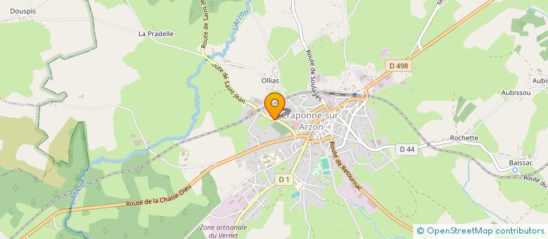 localisation de l'entreprise LES AMIS DU MUSETTE  CRAPONNE-SUR-ARZON