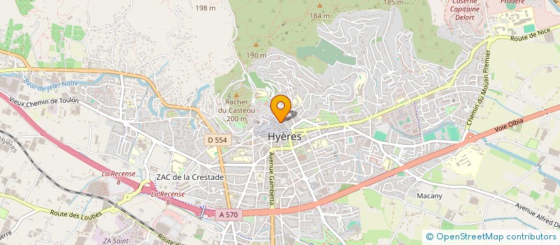 localisation de l'entreprise LES AMIS DU PARCOURS DES ARTS à HYERES