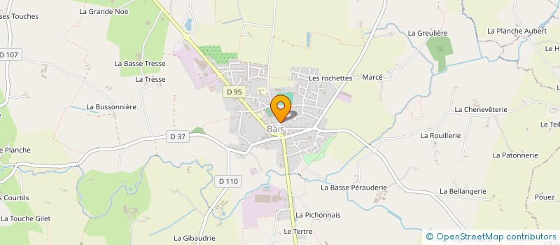 localisation de l'entreprise LES AMIS DU PATRIMOINE DE BAIS  BAIS