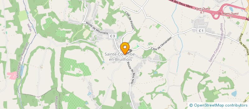 localisation de l'entreprise LES AMIS DU PATRIMOINE RURAL DE STE COLOMBE EN BRUILHOIS  SAINTE-COLOMBE-EN-BRUILHOIS