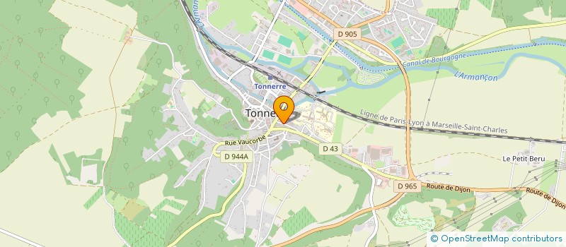 localisation de l'entreprise LES AMIS DU PATRIMOINE TONNERROIS  TONNERRE