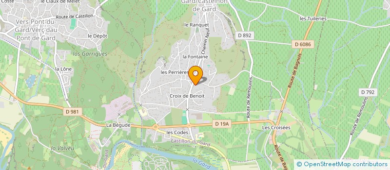 localisation de l'entreprise LES AMIS DU PEINTRE PIERRE PARSUS  CASTILLON-DU-GARD