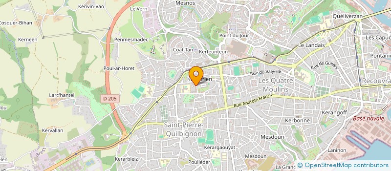 localisation de l'entreprise LES AMIS DU POLYGONE-POINT-DU-JOUR à BREST
