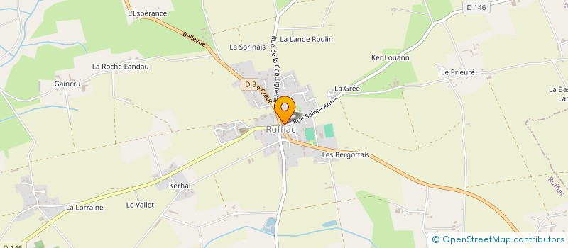 localisation de l'entreprise LES AMIS DU PRIEURE  RUFFIAC
