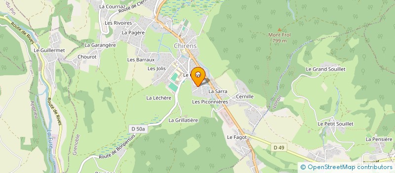 localisation de l'entreprise LES AMIS DU PRIEURE DE CHIRENS à CHIRENS