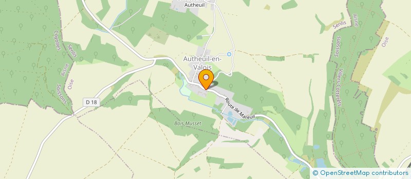 localisation de l'entreprise LES AMIS DU PRIEURE NOTRE DAME D'AUTHEUIL EN VALOIS  AUTHEUIL-EN-VALOIS