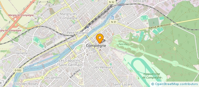 localisation de l'entreprise LES AMIS DU QUARTIER DES MINIMES  COMPIEGNE