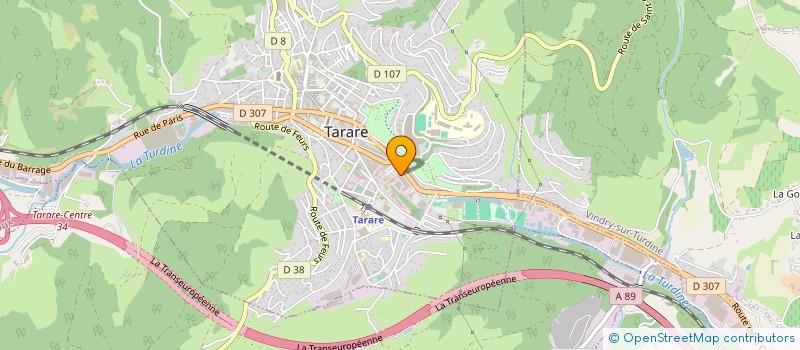 localisation de l'entreprise LES AMIS DU RUGBY à TARARE