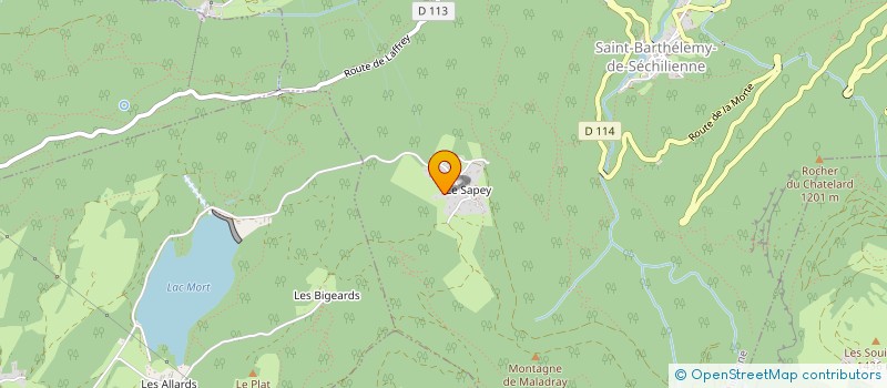 localisation de l'entreprise LES AMIS DU SAPPEY  SAINT-BARTHELEMY-DE-SECHILIENNE