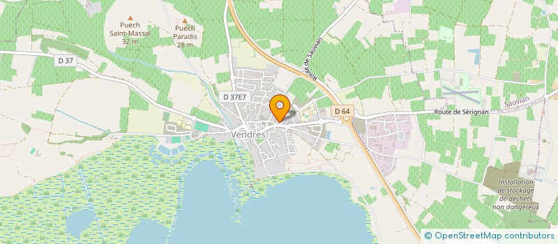 localisation de l'entreprise LES AMIS DU STEELBAND DU COLLEGE FRANCOISE GIROUD  VENDRES