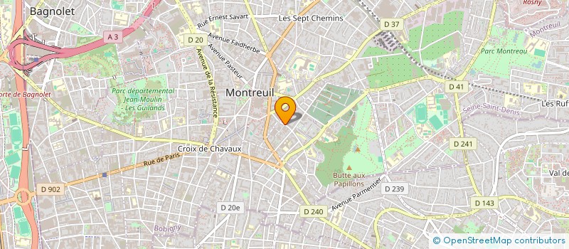 localisation de l'entreprise LES AMIS DU SUPER MARCHE à MONTREUIL