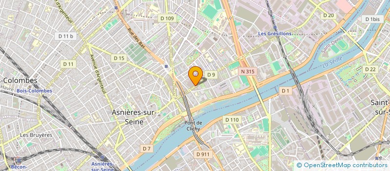 localisation de l'entreprise LES AMIS DU T2G à GENNEVILLIERS