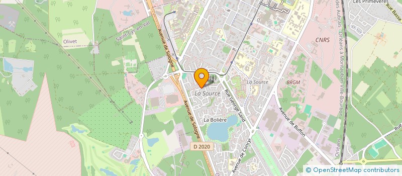 localisation de l'entreprise LES AMIS DU TAROT DE LA SOURCE à ORLEANS
