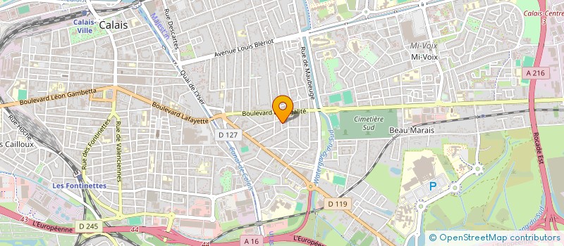 localisation de l'entreprise LES AMIS DU THEATRE à CALAIS